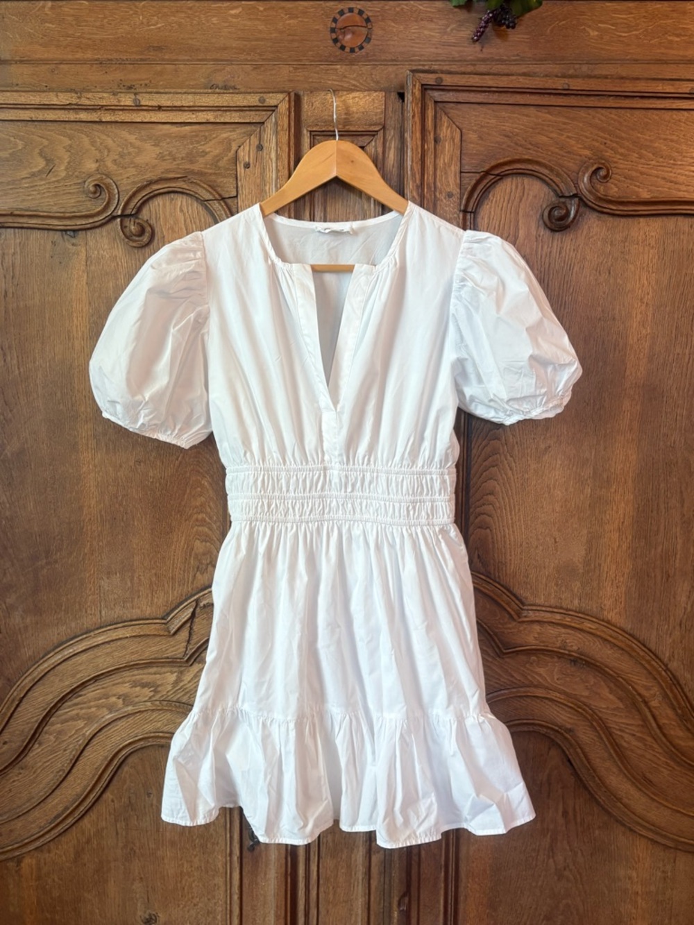 Day + Moon Vneck Cotton White Dress